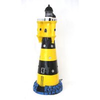 Leuchtturm schwarz-gelb, 115cm